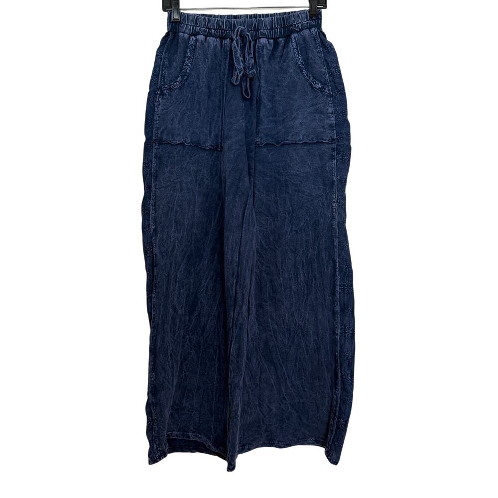 J. HER Cotton Wide Leg Pants -  Mineral Wash - Small